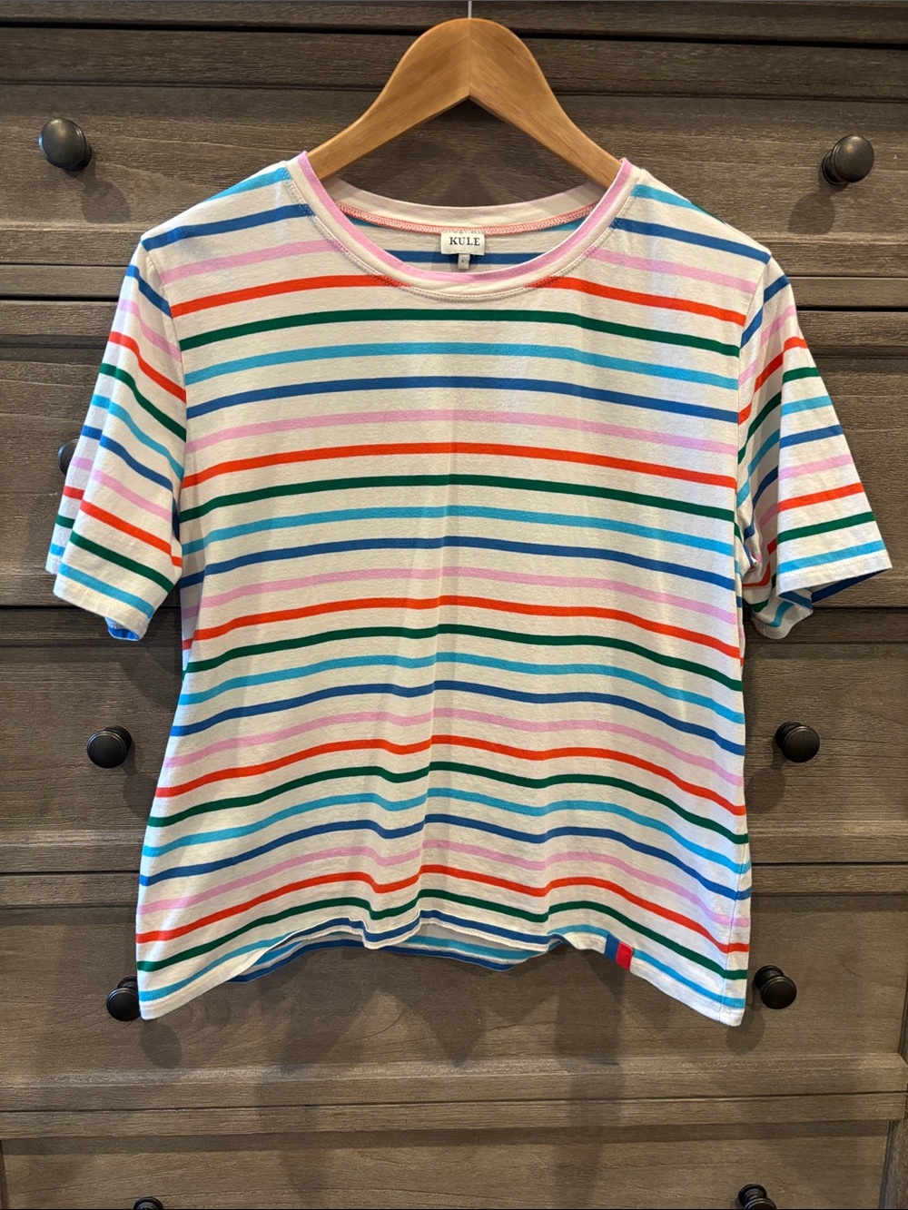 KULE Short Sleeve Rainbow Stripe Tee
